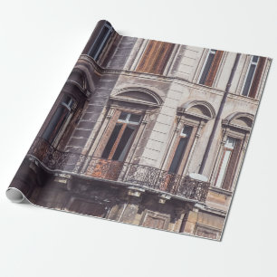 AERIAL PHOTOGRAPHY OF WINDOWPANE OF THE BUIDLING WRAPPING PAPER