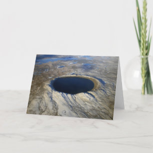 Aerial Pingualuit Crater, Quebec, Canada. Card