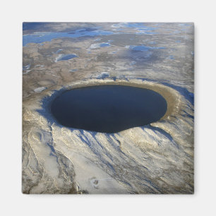 Aerial Pingualuit Crater, Quebec, Canada. Magnet