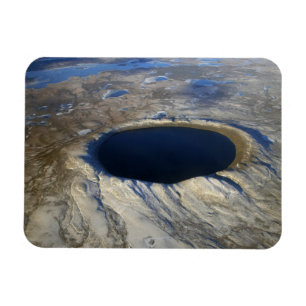 Aerial Pingualuit Crater, Quebec, Canada. Magnet