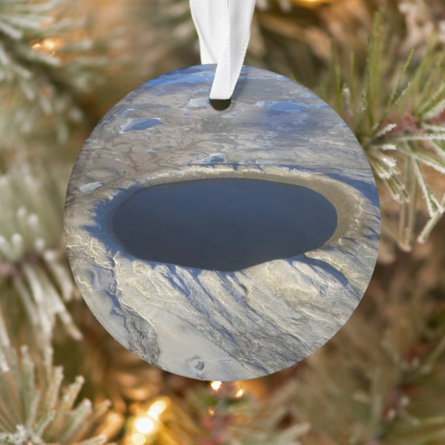Aerial Pingualuit Crater, Quebec, Canada. Ornament (Tree)