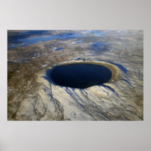 Aerial Pingualuit Crater, Quebec, Canada. Poster