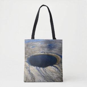 Aerial Pingualuit Crater, Quebec, Canada. Tote Bag