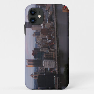 Aerial Pittsburgh Skyline at sunset iPhone 11 Case