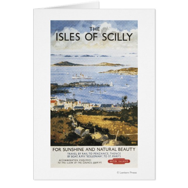 Aerial Scene of Town and Dock Railway Poster (Front)