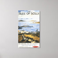 Aerial Scene of Town and Dock Railway Poster