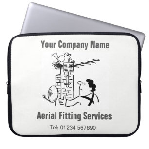 Aerial Services Cartoon Computer Sleeve