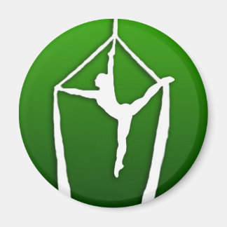 Aerial Silk Dancer on Green Magnet