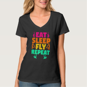 Aerial Silks Aerial Acrobatics  Eat Sleep Fly Repe T-Shirt