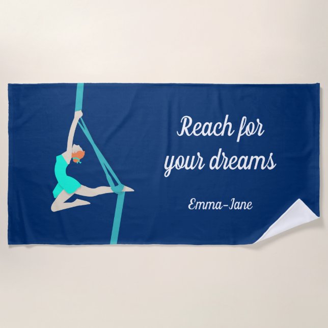 Aerial Silks Beach Towel (Front)