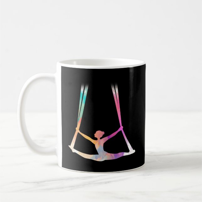 Aerial Silks Circus Yoga Coffee Mug (Left)