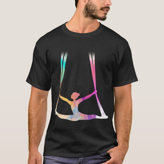 Aerial Silks Circus Yoga T-Shirt (Front)