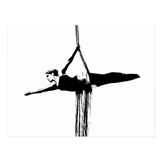 Aerial Silks Dancer Postcard