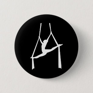 Aerial Silks Dancer Trapeze Aerialist Air Yoga 6 Cm Round Badge