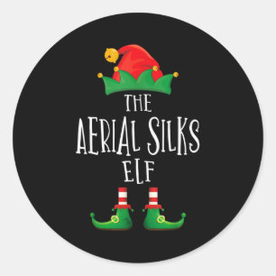 Aerial Silks Elf Shirt Family Matching Pyjamas Chr Classic Round Sticker