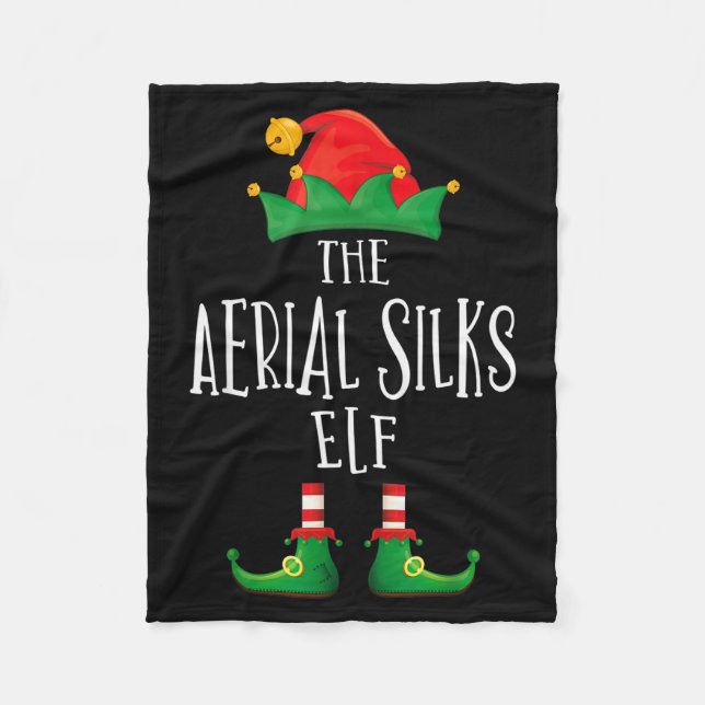 Aerial Silks Elf Shirt Family Matching Pyjamas Chr Fleece Blanket (Front)