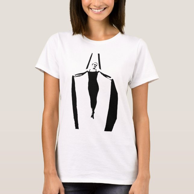 Aerial Silks Iron Cross Pose T-Shirt (Front)