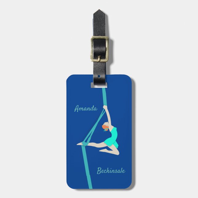Aerial Silks Luggage Tag (Front Vertical)