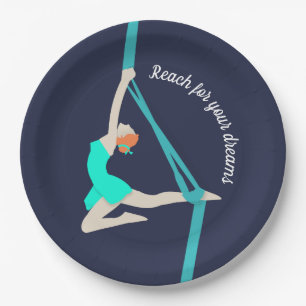 Aerial Silks Paper Plate