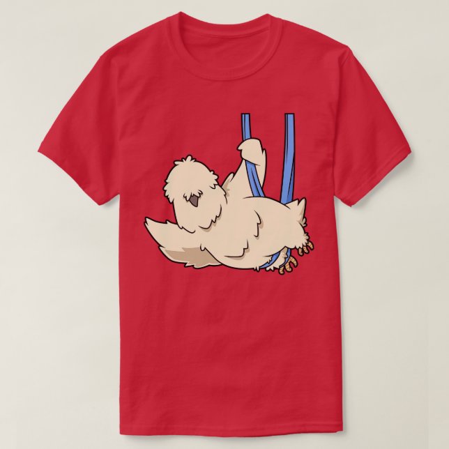 Aerial Silks Silkie Chicken T-Shirt (Design Front)