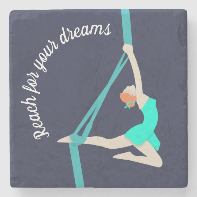 Aerial Silks Stone Coaster (Front)