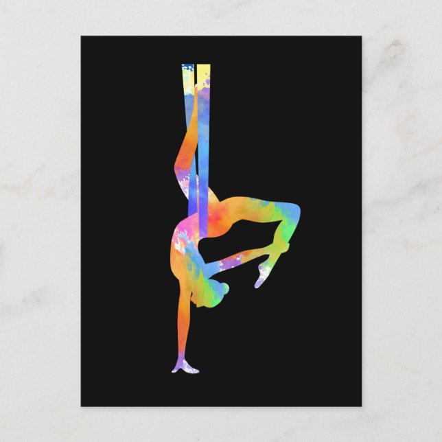 Aerial Silks Women Aerialist Aerial Yoga Postcard (Front)