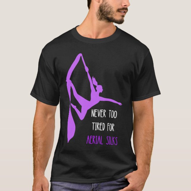 Aerial Skills Hanging Aerialist Aerial Silk Trapez T-Shirt (Front)