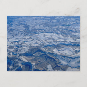 Aerial Snow Vista Europe Holiday Postcard