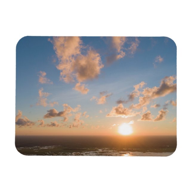 Aerial Sunrise Image Over Coastal Horizon Magnet (Horizontal)
