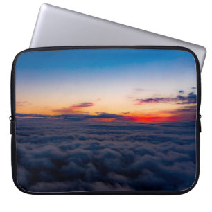 Aerial sunset view over the Blue Ridge Mountains f Laptop Sleeve