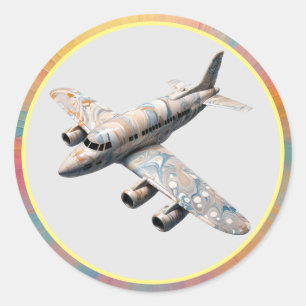"Aerial Symphony" Classic Round Sticker