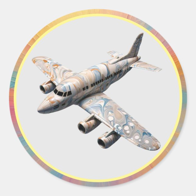 "Aerial Symphony" Classic Round Sticker (Front)