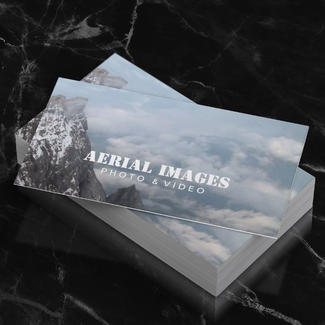 Aerial Video & Photography Mountain Skyline Business Card (Creator Uploaded)