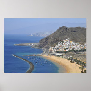 Aerial view a beach of Tenerife Poster