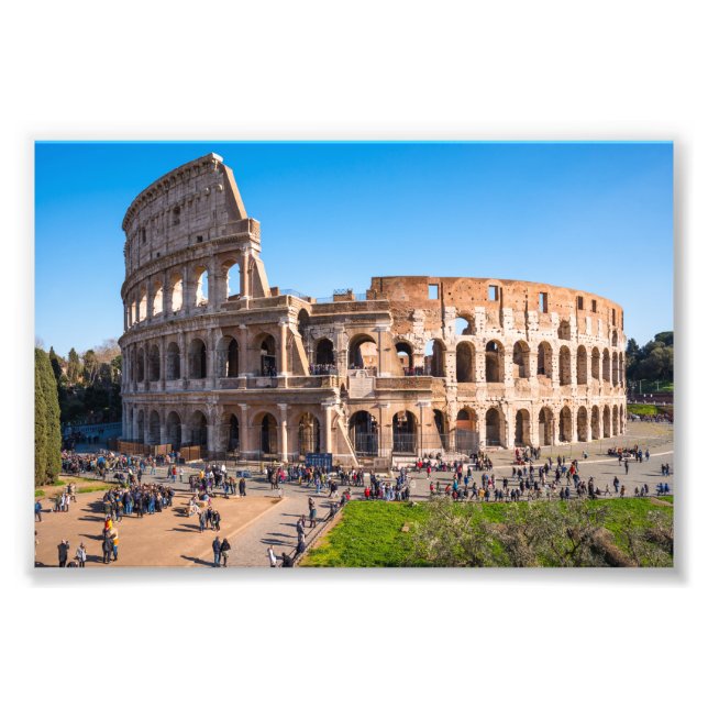 Aerial view Colosseum or Coliseum Rome Italy Photo Print (Front)