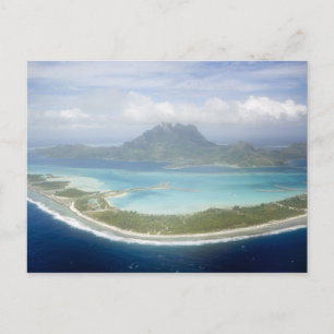 Aerial view from small commuter plane of Bora Postcard