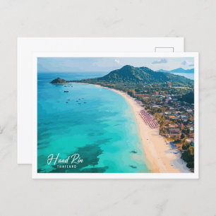 Aerial View Haad Rin Thailand Illustration Postcard