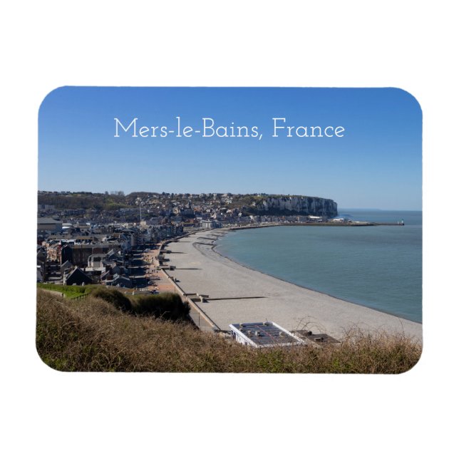 Aerial View, Mers-le-Bains, France Magnet (Horizontal)