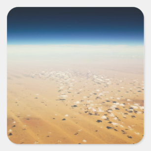 Aerial view of a desert square sticker