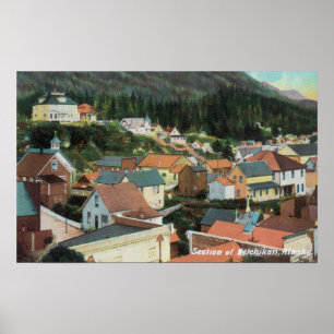 Aerial View of a Section of the City Poster