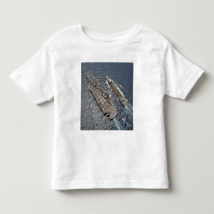 Aerial view of aircraft carrier USS Ronald Reag Toddler T-Shirt
