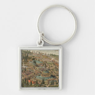Aerial View of Alaska Yukon Pacific Expo Key Ring