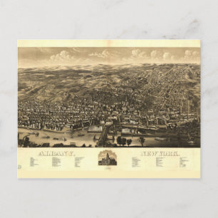 Aerial View of Albany, New York (1879) Postcard