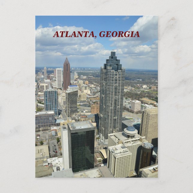 Aerial View of Atlanta, Georgia Postcard (Front)