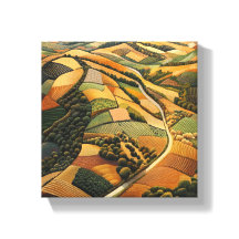 Aerial View of Autumnal Farmland