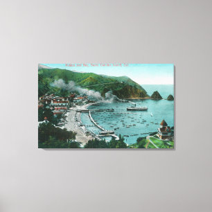 Aerial View of Avalon and Bay Canvas Print