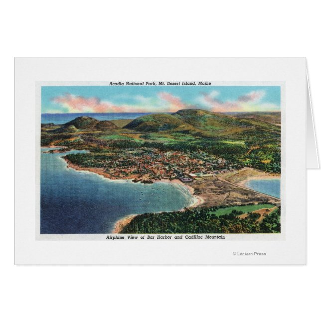 Aerial View of Bar Harbour and Cadillac (Front Horizontal)