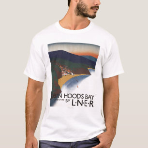 Aerial View of Bay and Cliffs Railway Poster T-Shirt