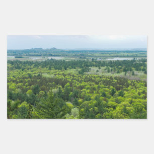 Aerial View of Black River State Forest Rectangular Sticker