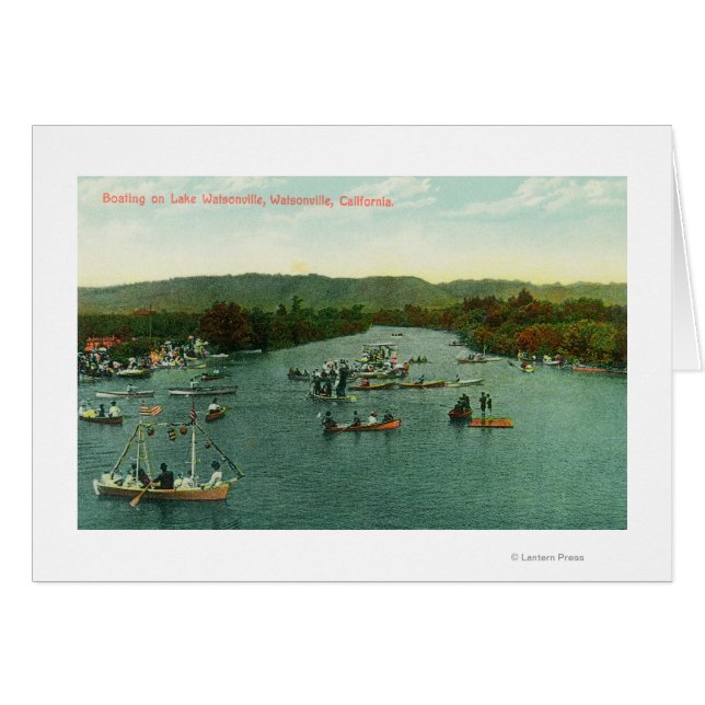 Aerial View of Boats on Lake Watsonville (Front Horizontal)